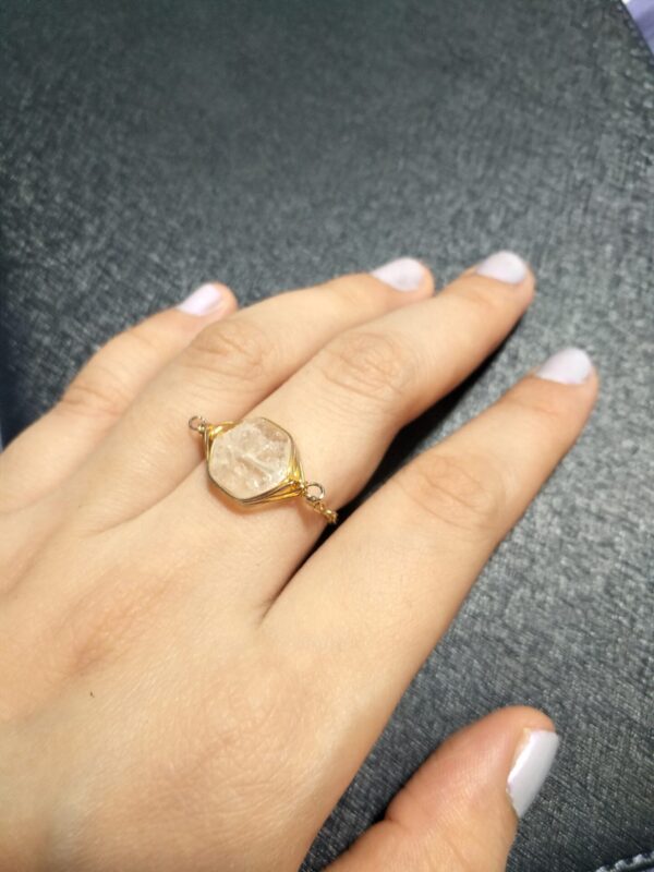 Claudia - Clear Quartz  & 14K Gold Ring - 画像 (2)